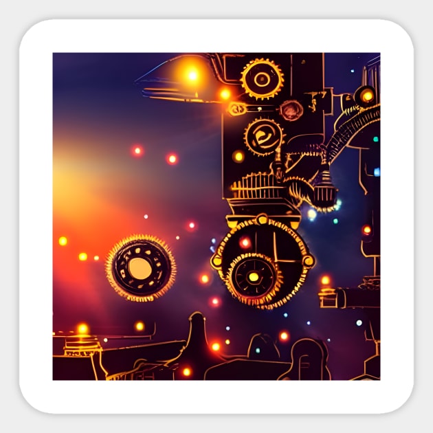 Steampunk lighting Sticker by Roguex